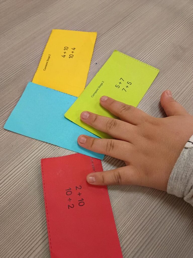 math facts, hand